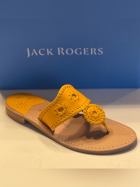 Jack Rogers Shoes - NIB JACK ROGERS LEATHER FLAT SANDAL IN COLOR MAN-MANGO WOMENS SIZE 8.5